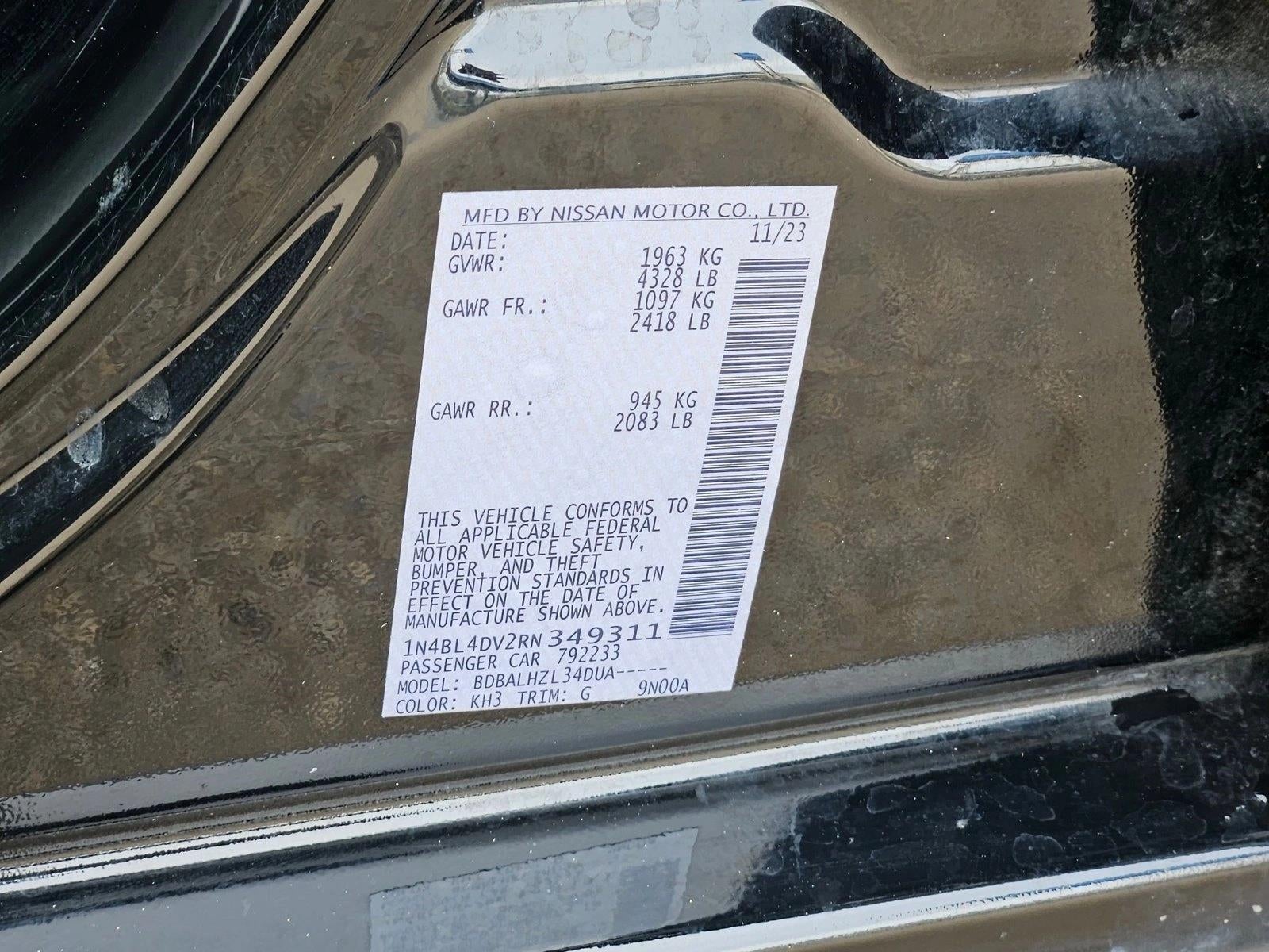 2024 Nissan Altima 2.5 SV