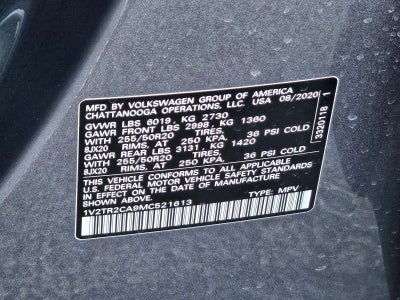 2021 Volkswagen Atlas 3.6L V6 SEL Premium