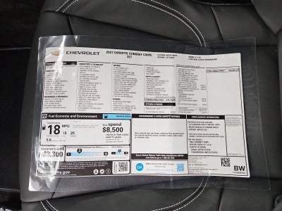 2027 Chevrolet Corvette Stingray 2LT