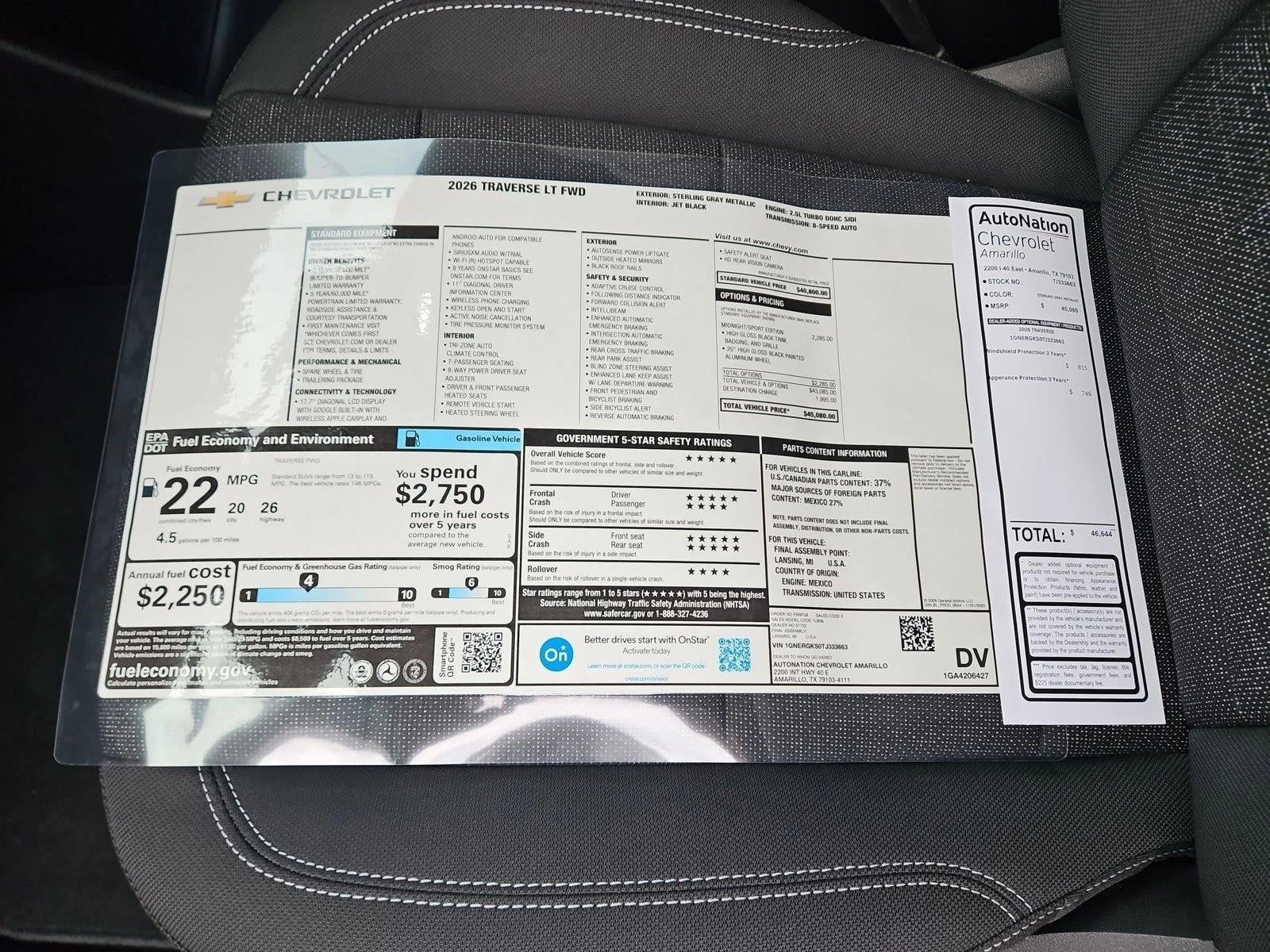 2026 Chevrolet Traverse LT