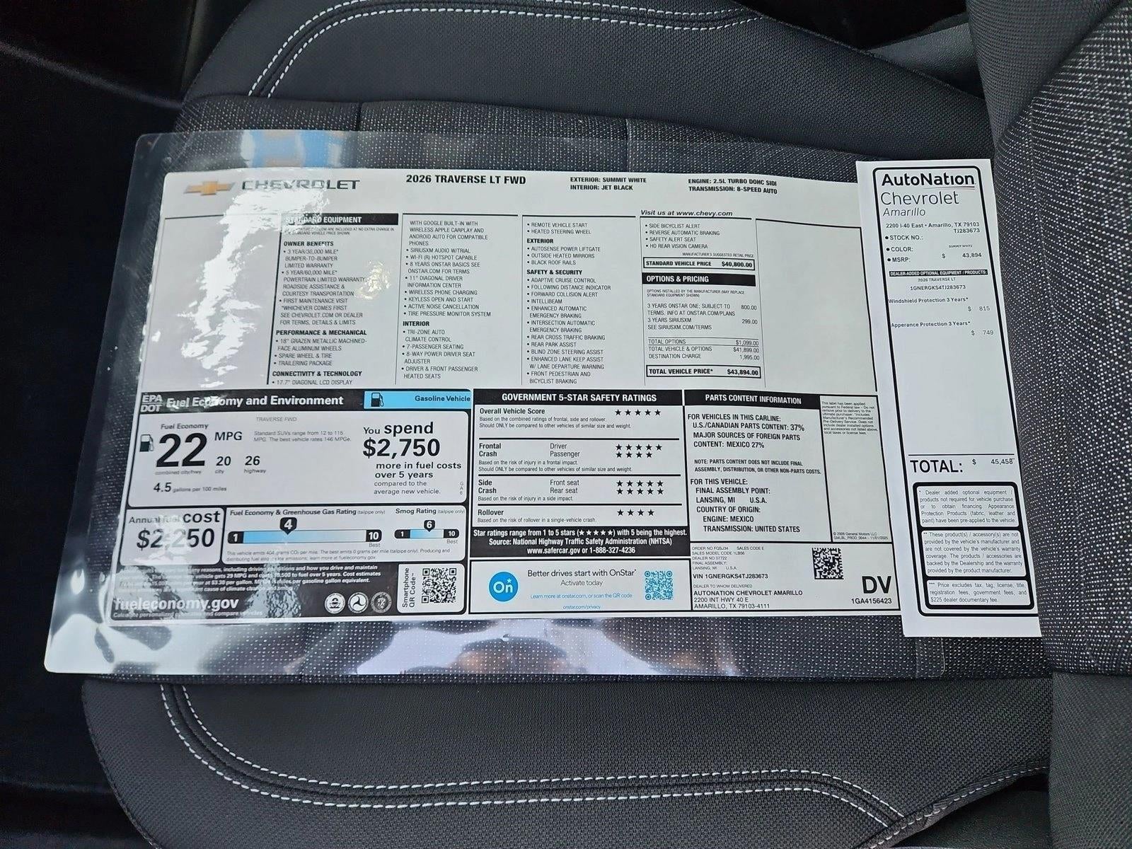 2026 Chevrolet Traverse LT