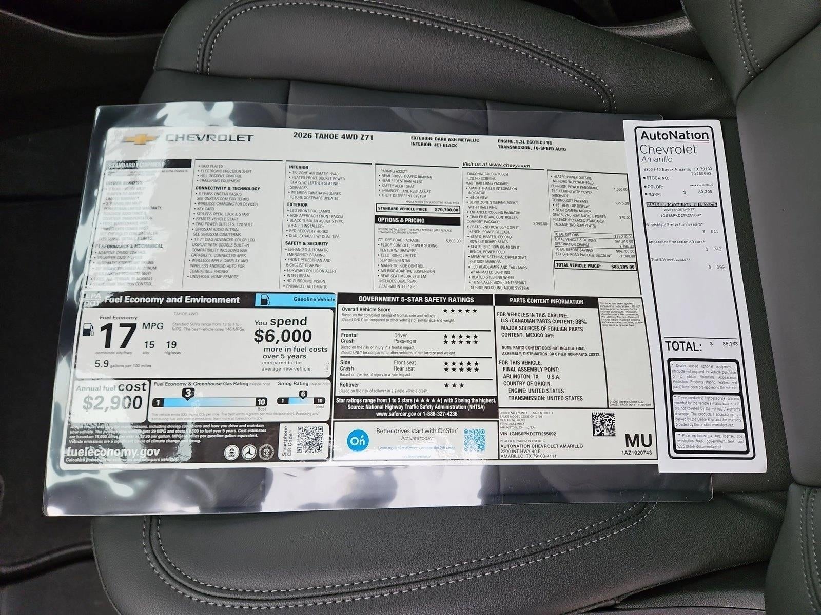 2026 Chevrolet Tahoe Z71