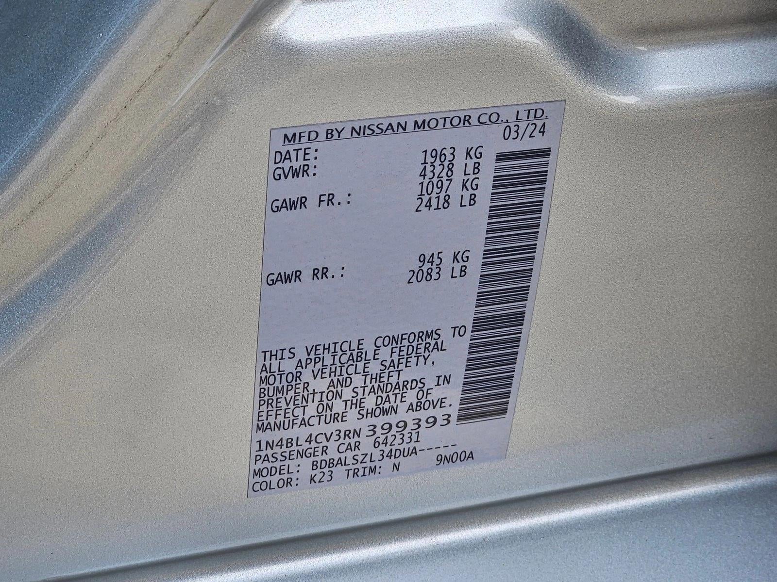 2024 Nissan Altima SR FWD