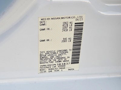 2023 Nissan Altima 2.5 SV