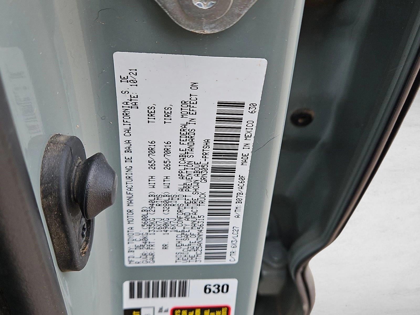 2022 Toyota Tacoma 4WD SR