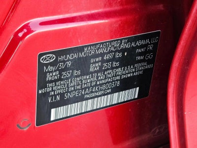 2019 Hyundai Sonata SE