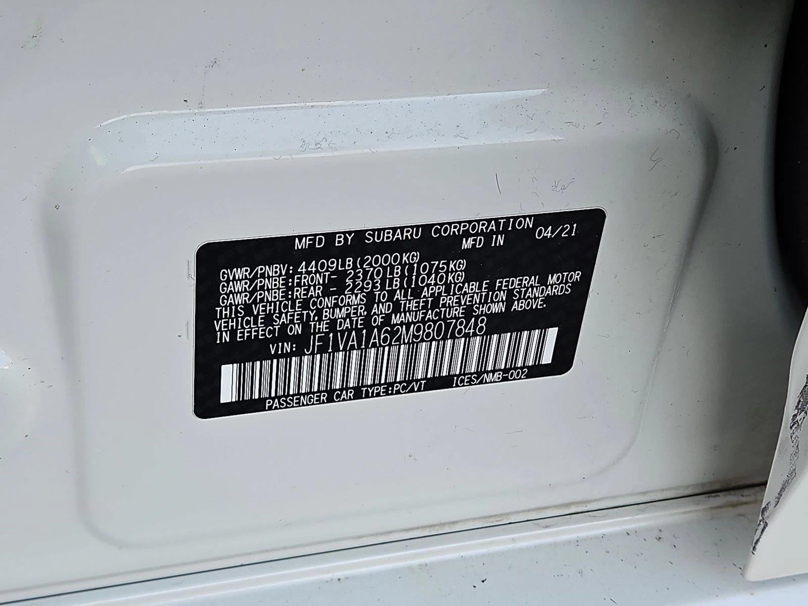 2021 Subaru WRX Base