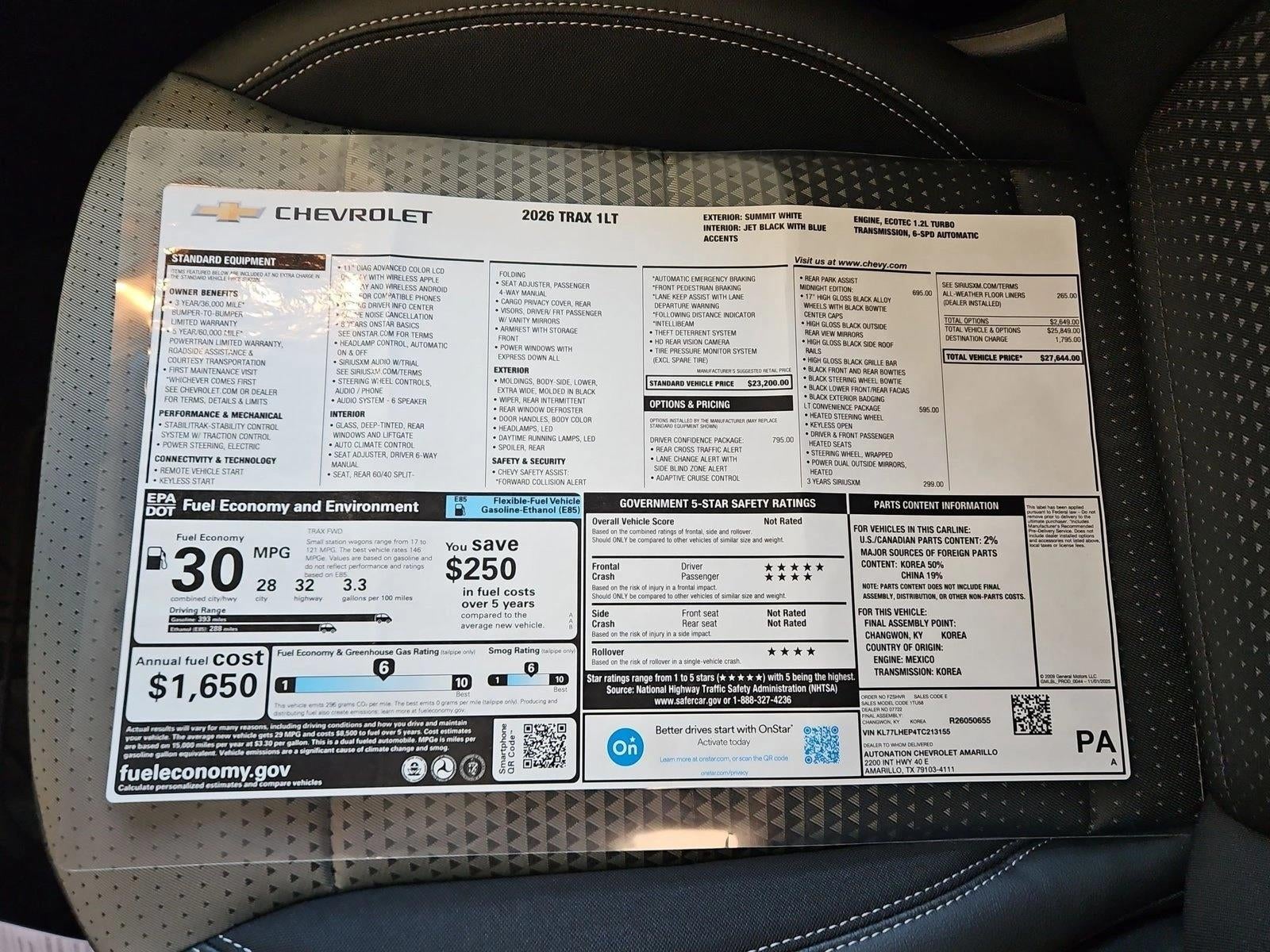 2026 Chevrolet Trax LT