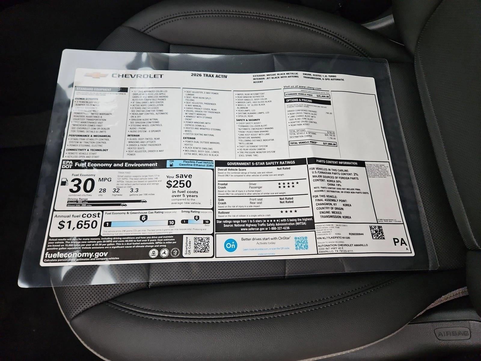 2026 Chevrolet Trax ACTIV