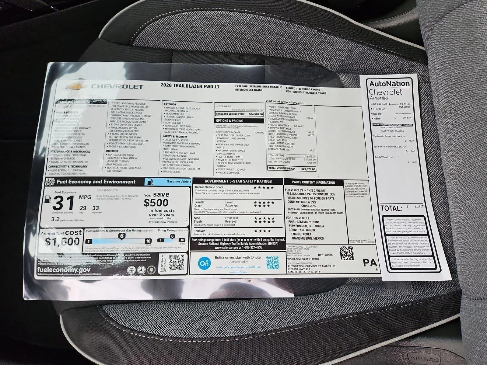 2026 Chevrolet Trailblazer LT