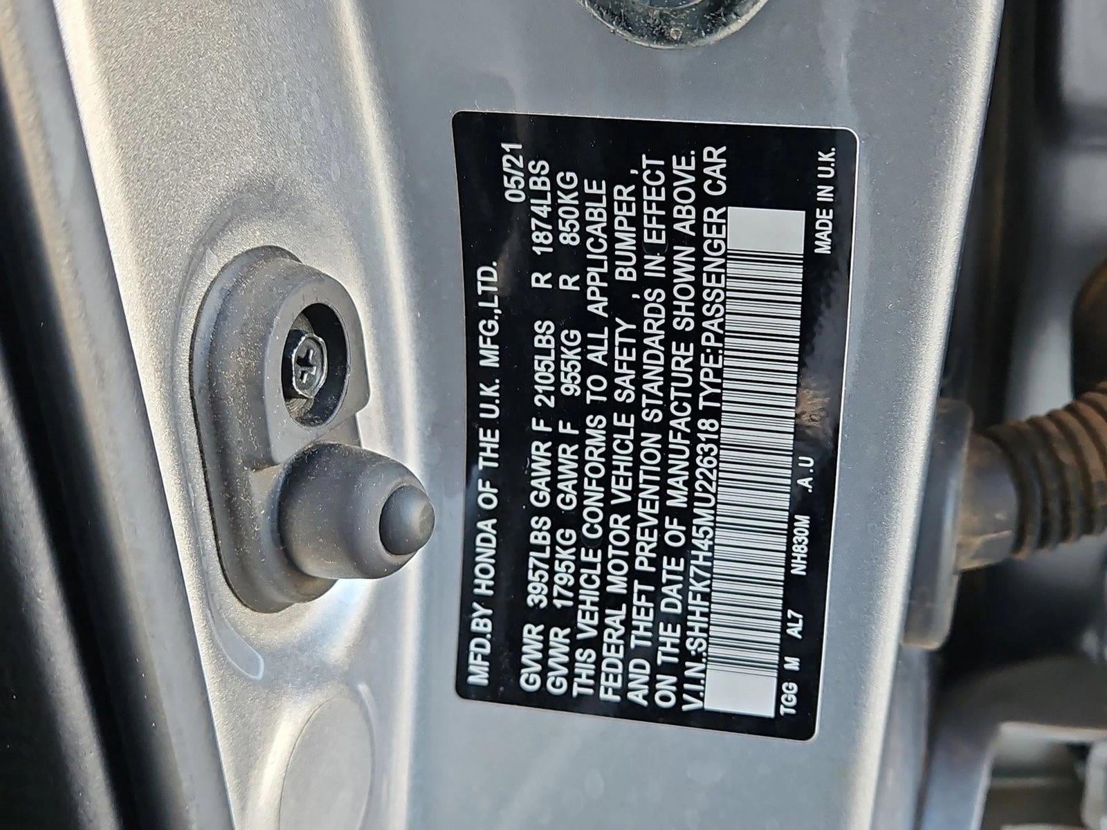 2021 Honda Civic Hatchback Sport