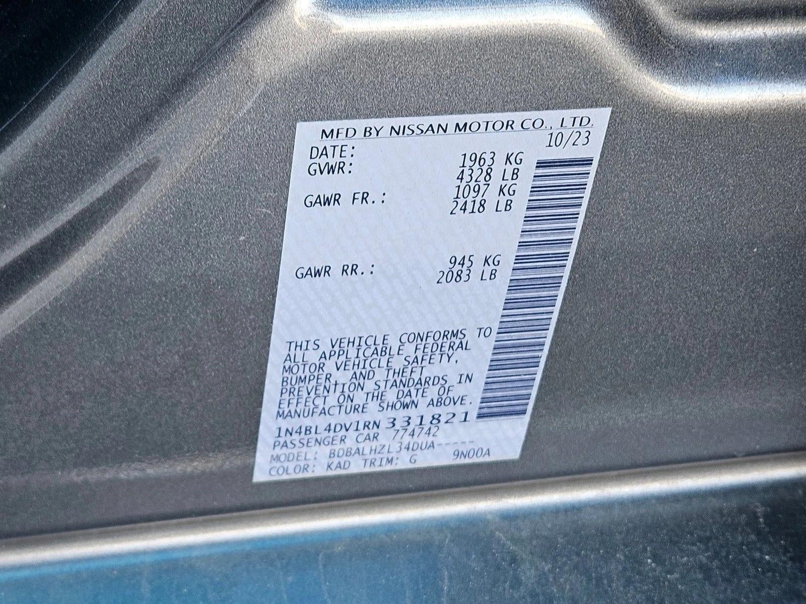 2024 Nissan Altima 2.5 SV